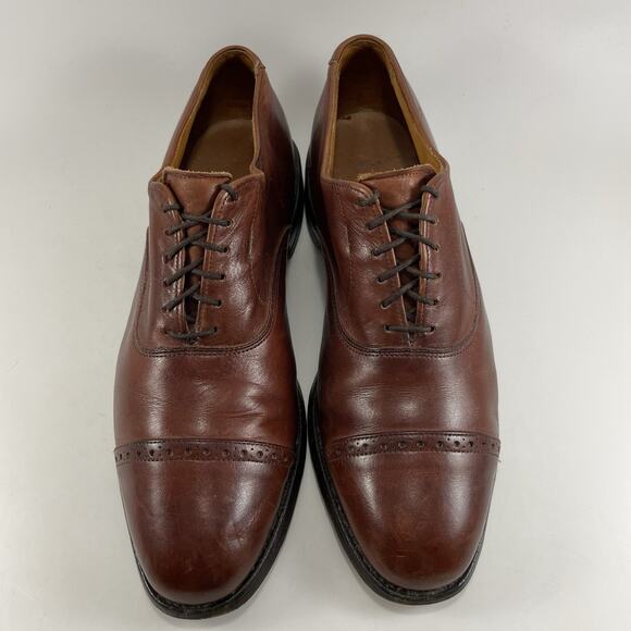 Allen Edmonds Cap Toe Dress Shoes Mens Size 8.5 D Brown Leather - Picture 3 of 9